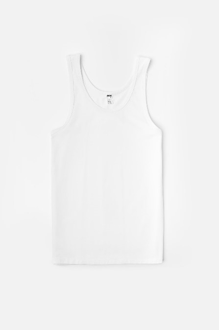 Biała męska podkoszulka na ramiączka pod koszulę
