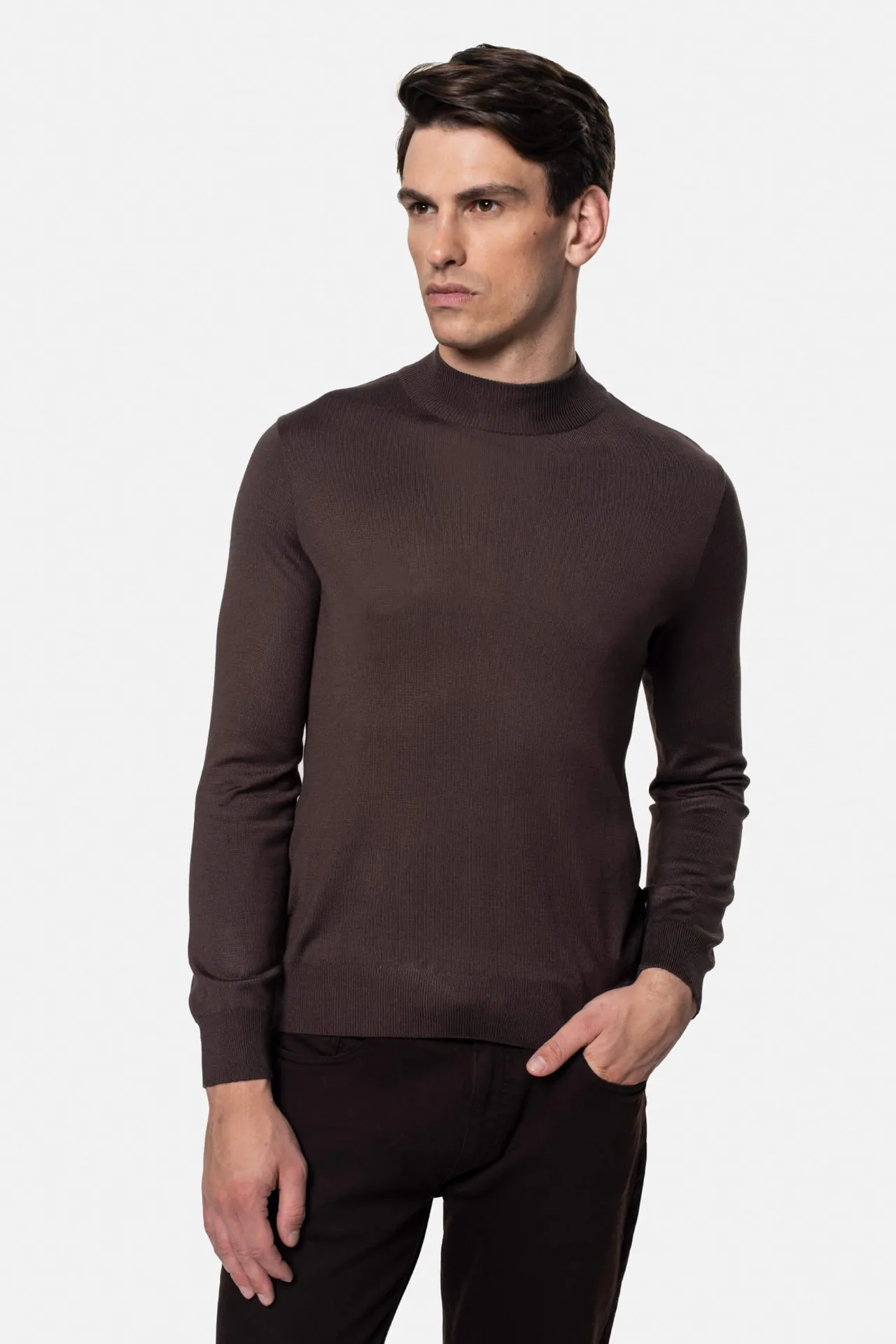 SWETER GIUNTI GM2 BRĄZOWY 0002 Z WISKOZY