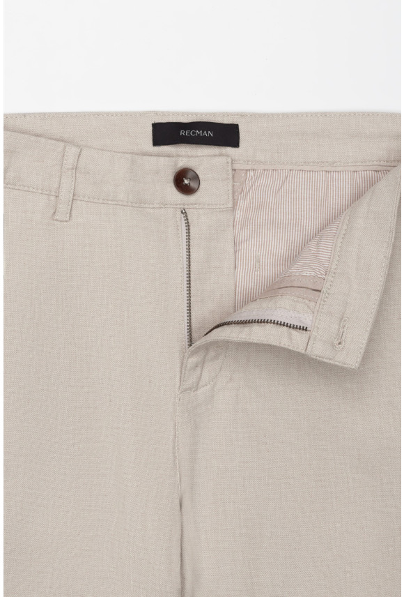 SPODNIE MONTELLOS 217A BEŻOWE 0001 Z BAWEŁNĄ