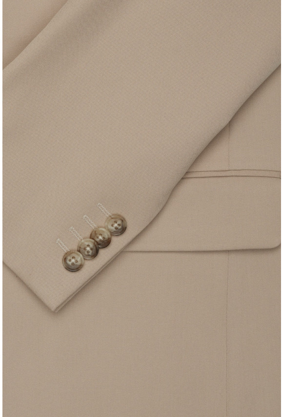MARYNARKA FIANO BEŻOWA SLIM FIT JEDNORZĘDOWA