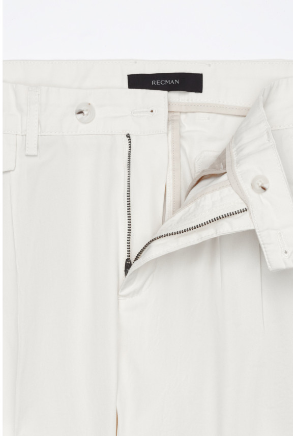 SPODNIE MODOLO 217A ECRU Z BAWEŁNY