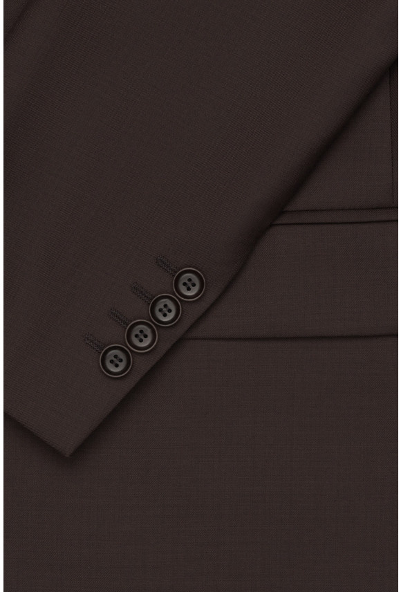MARYNARKA DESANA BRĄZOWA SLIM FIT JEDNORZĘDOWA Z WEŁNĄ