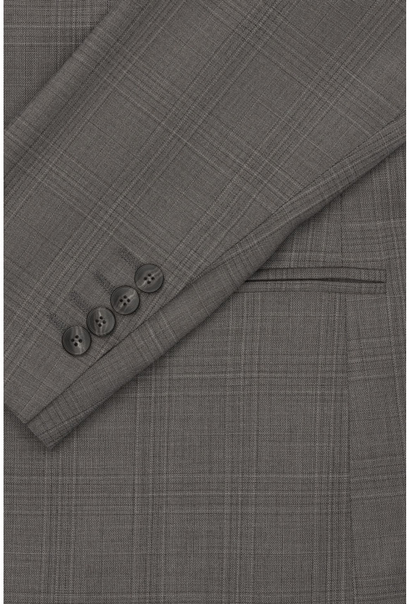 MARYNARKA CRATO BRĄZOWA SLIM FIT JEDNORZĘDOWA Z WEŁNĄ