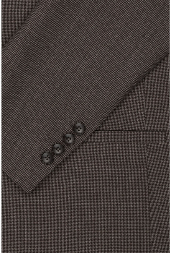 MARYNARKA LAURINO BRĄZOWA SLIM FIT JEDNORZĘDOWA Z WEŁNĄ