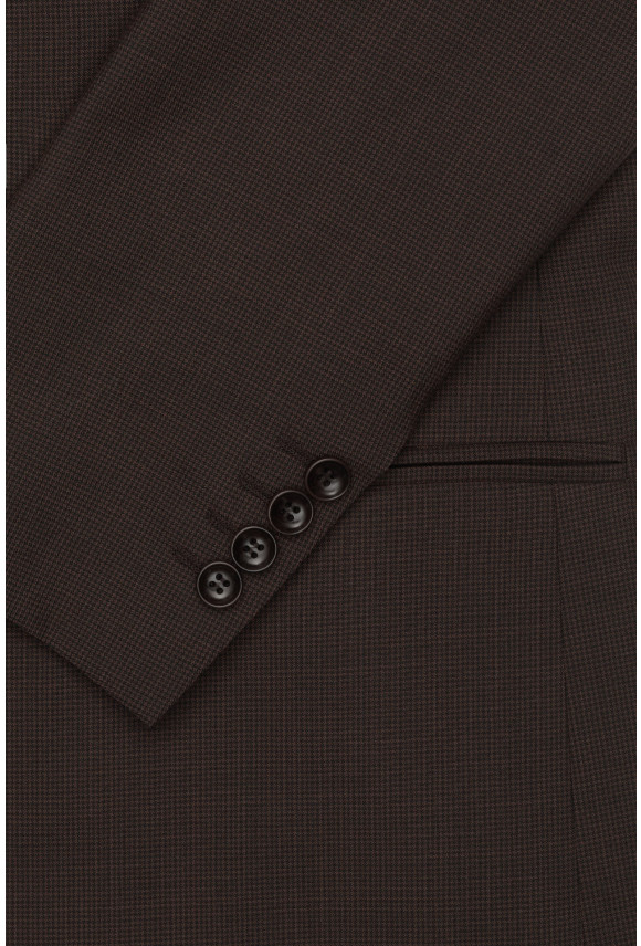 MARYNARKA ZORITA BRĄZOWA SLIM FIT JEDNORZĘDOWA Z WEŁNĄ