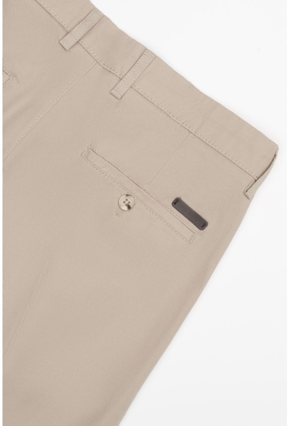 SPODNIE MODOLO 217A BEŻOWE Z BAWEŁNY