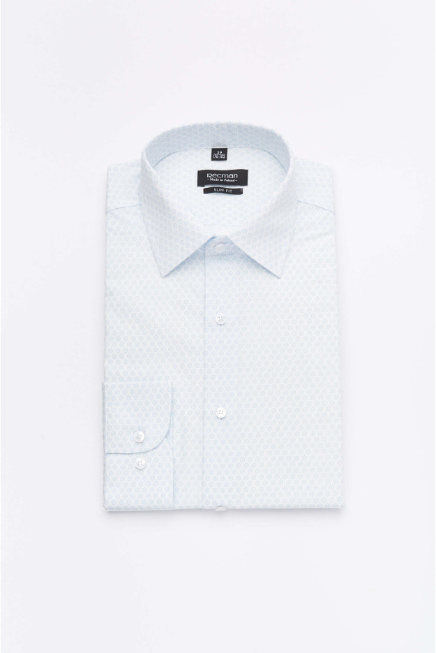 KOSZULA VERSONE 2927 DŁUGI RĘKAW SLIM FIT BIAŁY