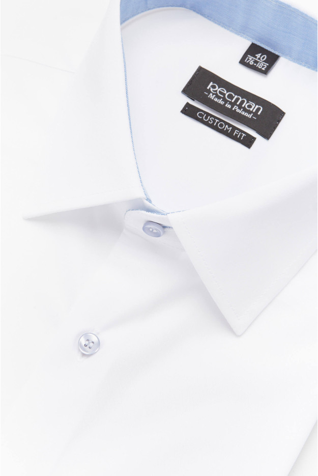 KOSZULA BEXLEY 2468 KRÓTKI RĘKAW CUSTOM FIT BIAŁY