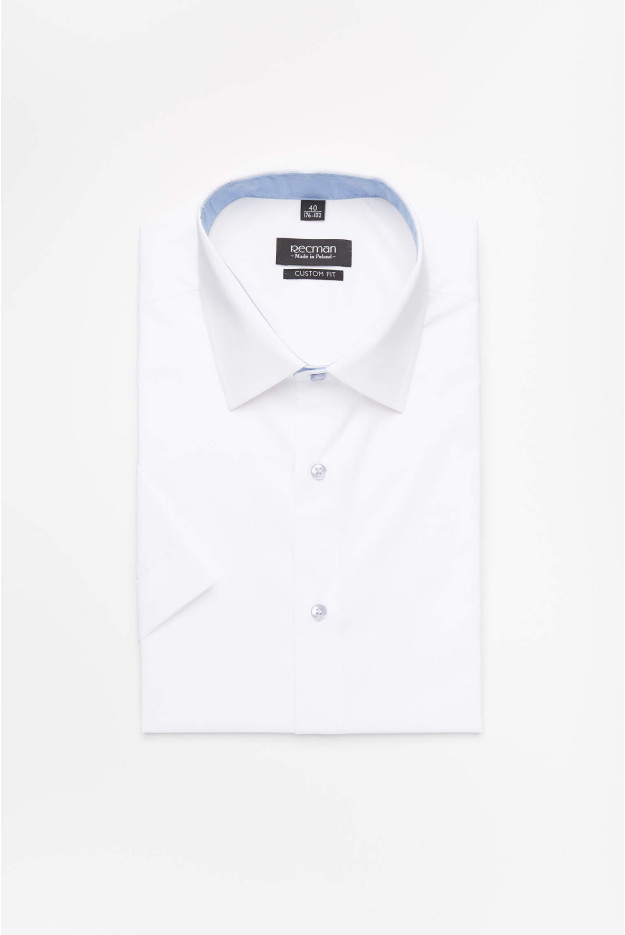 KOSZULA BEXLEY 2468 KRÓTKI RĘKAW CUSTOM FIT BIAŁY