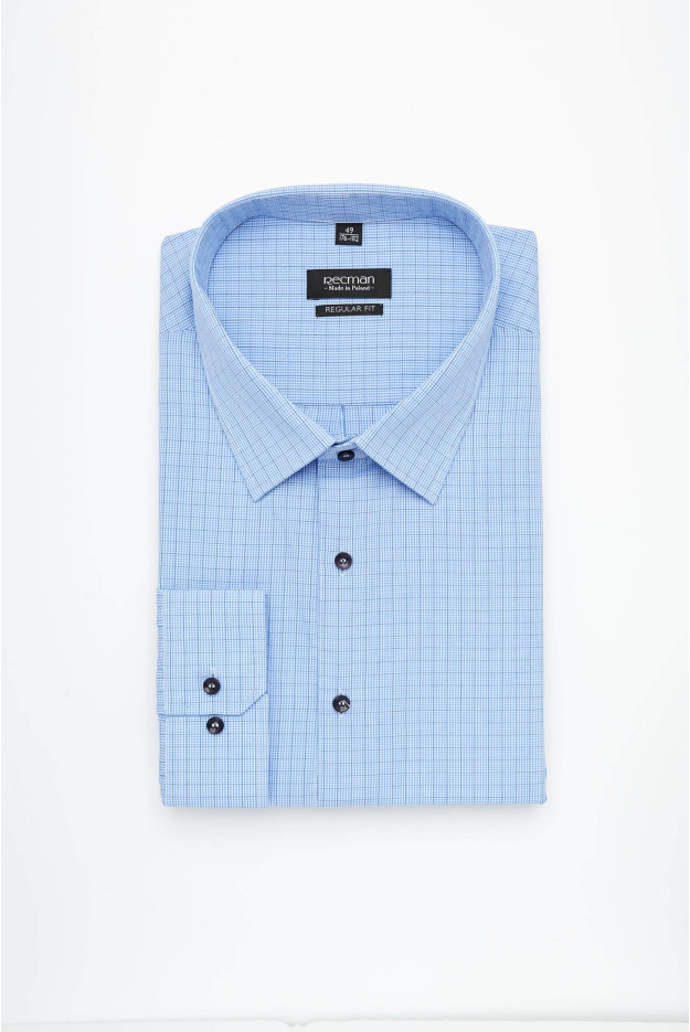 KOSZULA COVIVA 2922 DŁUGI RĘKAW REGULAR FIT NIEBIESKI
