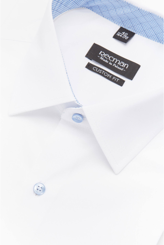 KOSZULA BEXLEY 2922 DŁUGI RĘKAW CUSTOM FIT BIAŁY