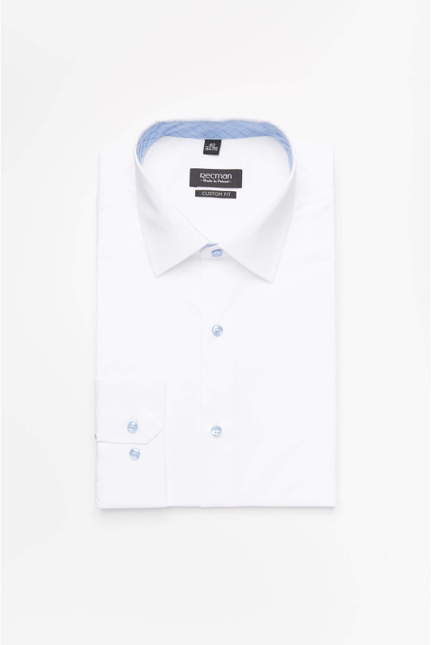 KOSZULA BEXLEY 2922 DŁUGI RĘKAW CUSTOM FIT BIAŁY