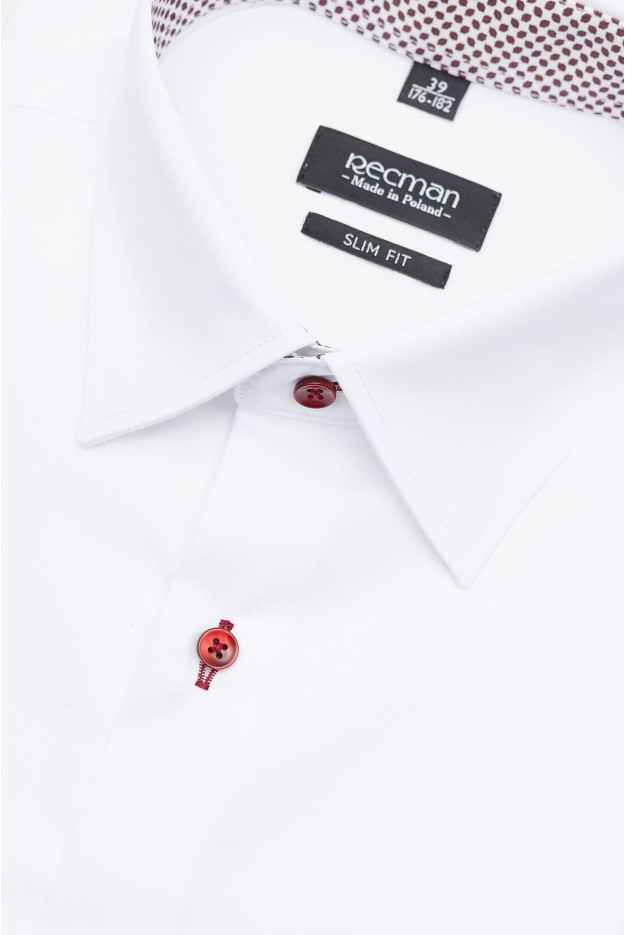 KOSZULA BEXLEY 2782E DŁUGI RĘKAW SLIM FIT BIAŁY