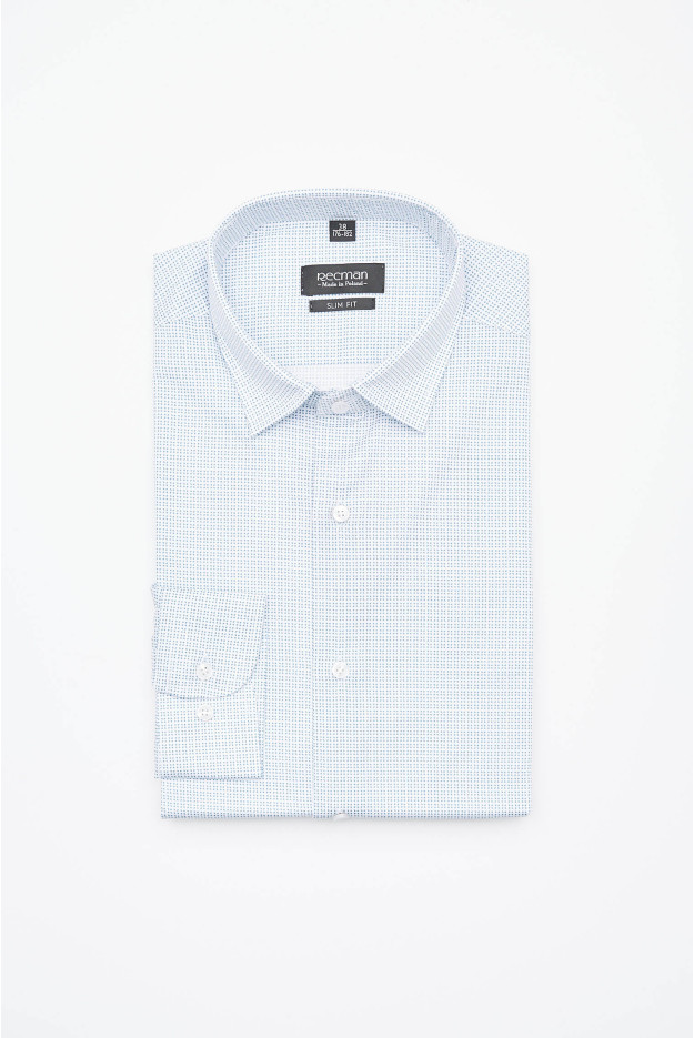 KOSZULA COLINE 2977 DŁUGI RĘKAW CUSTOM FIT NIEBIESKI
