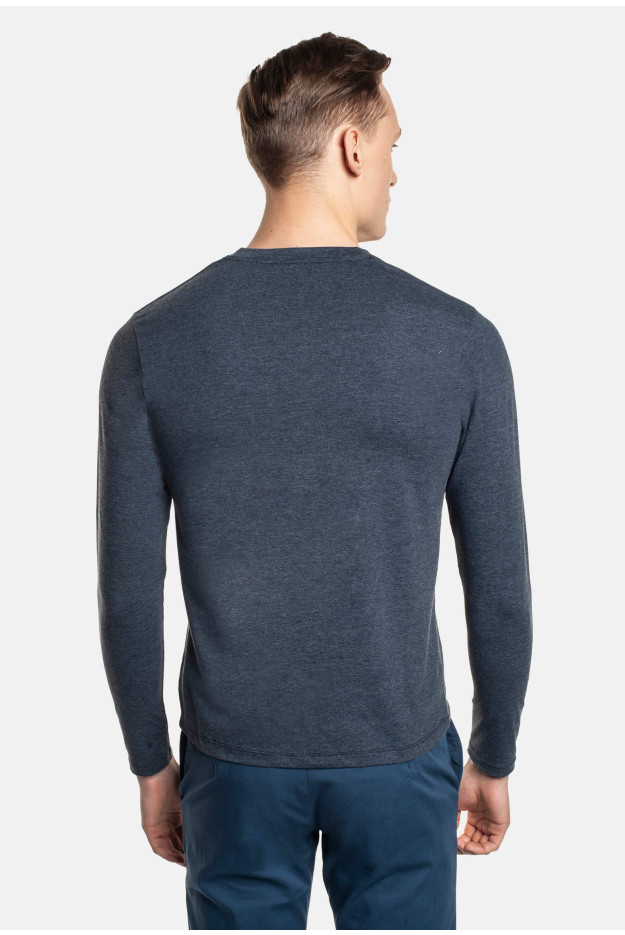 BLUZA CERDA Z DEKOLTEM TYPU SEREK GRANATOWA BLUZA CERDA Z DEKOLTEM TYPU SEREK GRANATOWA