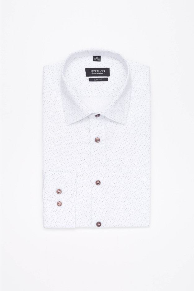 KOSZULA COLINE 2998 DŁUGI RĘKAW SLIM FIT BIAŁY