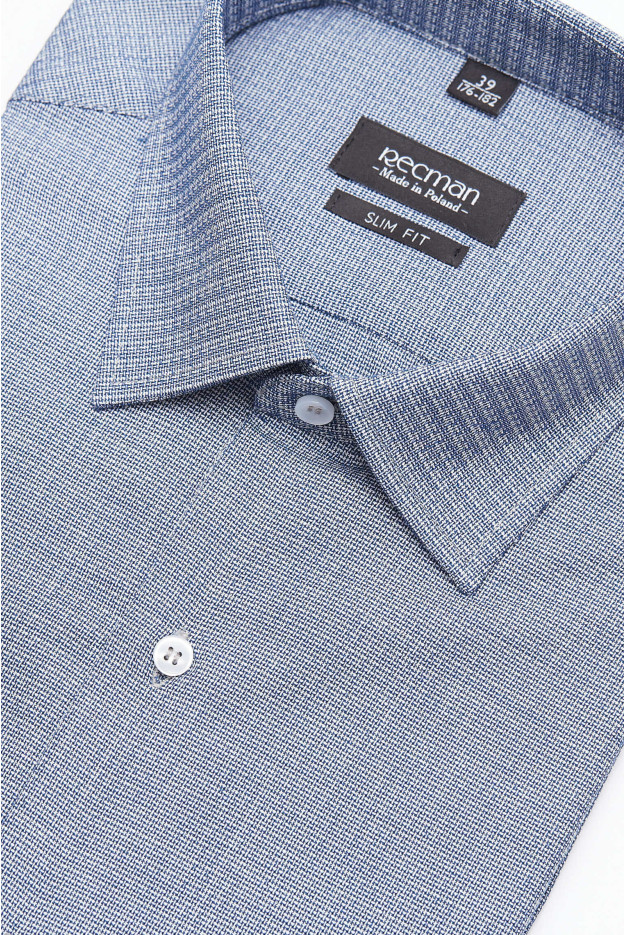 KOSZULA CORSINI 3022 KRÓTKI RĘKAW SLIM FIT GRANATOWA