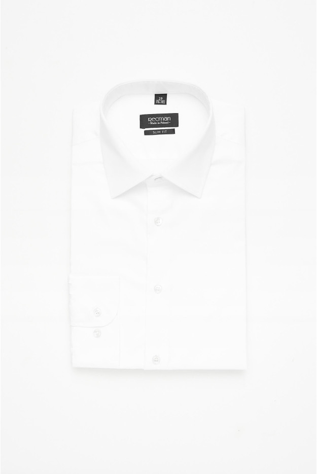 KOSZULA VERSONE 3028 DŁUGI RĘKAW SLIM FIT BIAŁY