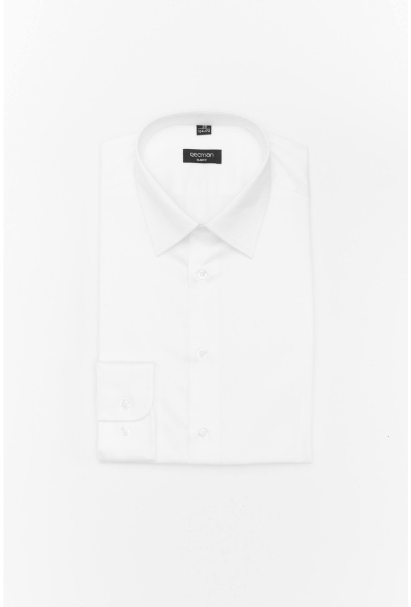 KOSZULA VERSONE 3044D DŁUGI RĘKAW SLIM FIT BIAŁY