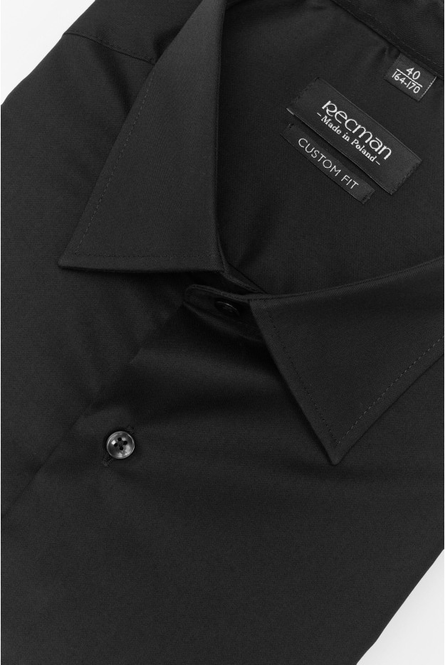 KOSZULA VERSONE 3055E DŁUGI RĘKAW CUSTOM FIT CZERŃ