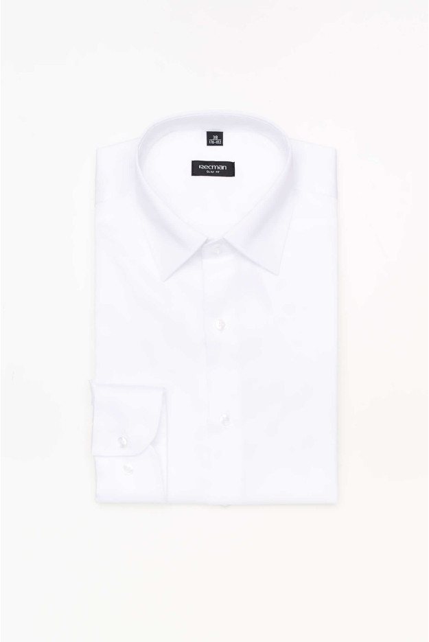 KOSZULA VERSONE 3053M DŁUGI RĘKAW SLIM FIT BIAŁA
