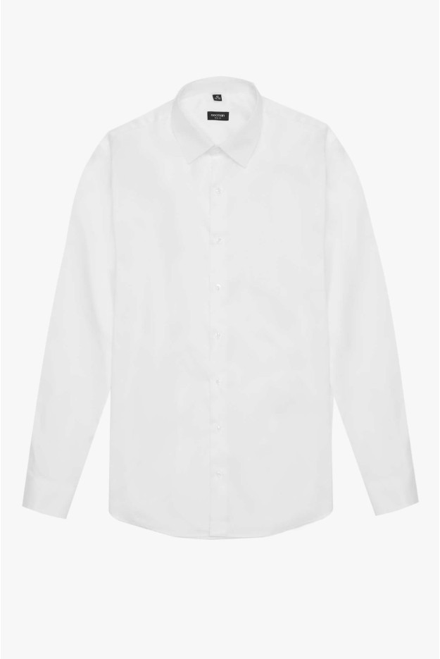 KOSZULA VERSONE 3053M DŁUGI RĘKAW SLIM FIT BIAŁA