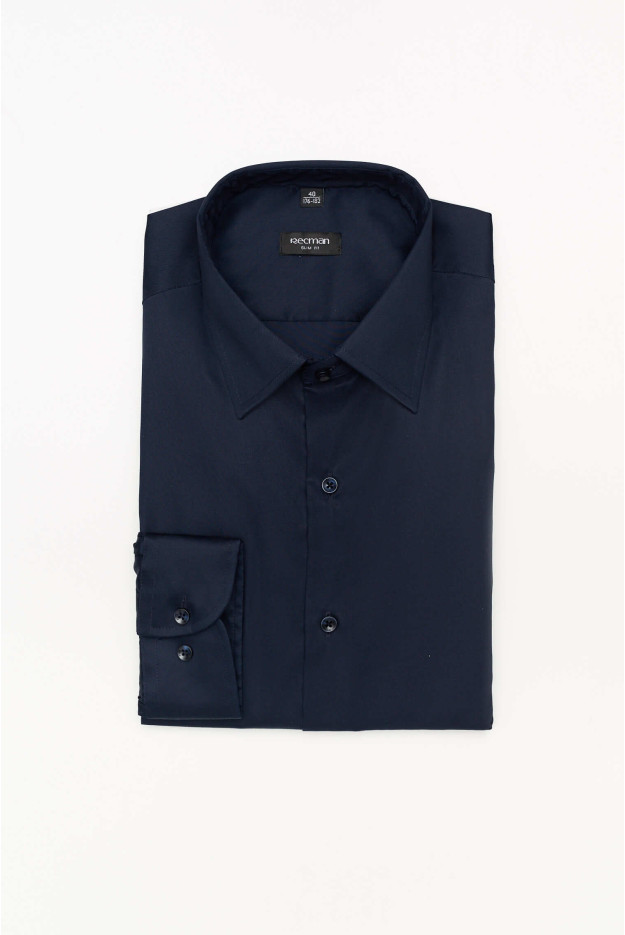 KOSZULA VERSONE 3053M DŁUGI RĘKAW SLIM FIT GRANATOWA