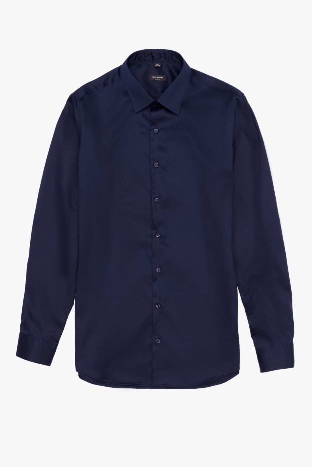 KOSZULA VERSONE 3053M DŁUGI RĘKAW SLIM FIT GRANATOWA