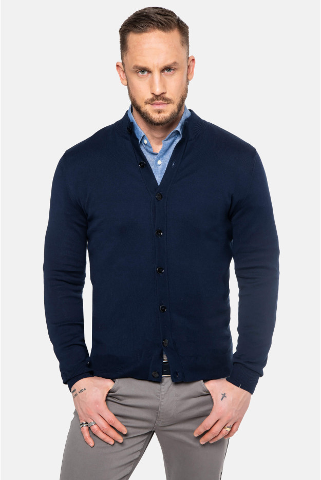 SWETER TROIA ROZPINANY GRANATOWY