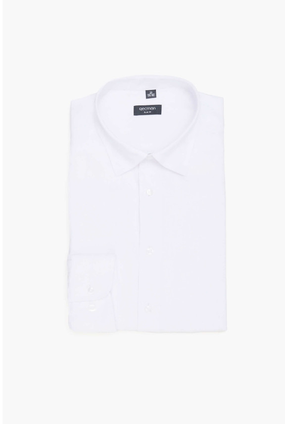 KOSZULA FORMENTO 3014 DŁUGI RĘKAW SLIM FIT BIAŁA