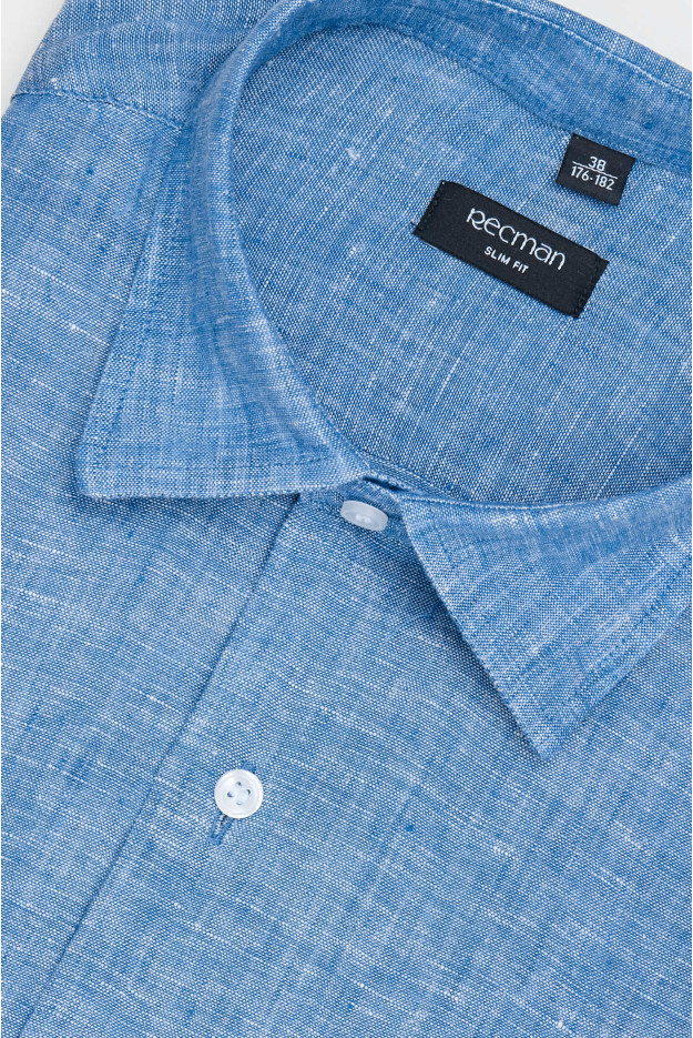KOSZULA FORMENTO 3015 DŁUGI RĘKAW SLIM FIT NIEBIESKA
