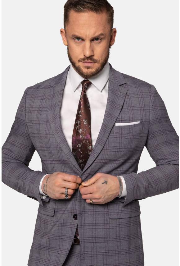 MARYNARKA HORIZON SZARA SLIM FIT