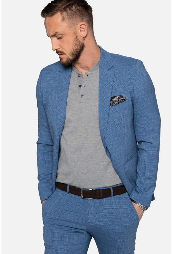 MARYNARKA RICARDI NIEBIESKA SLIM FIT