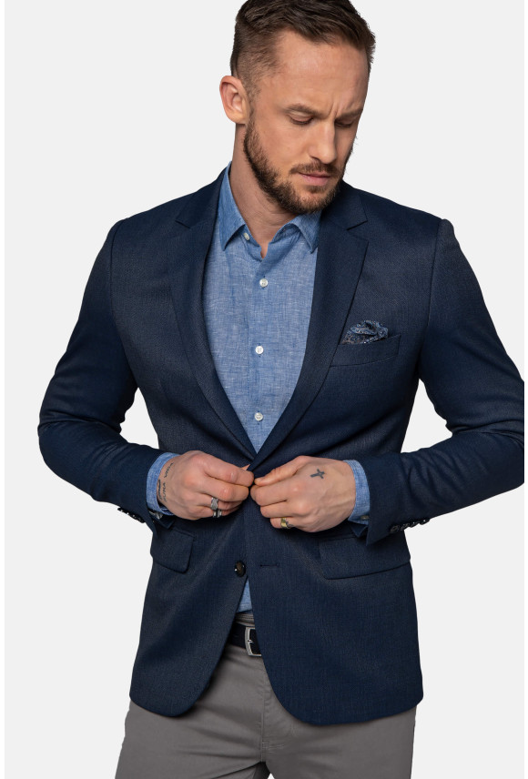MARYNARKA MULET GRANATOWA REGULAR FIT