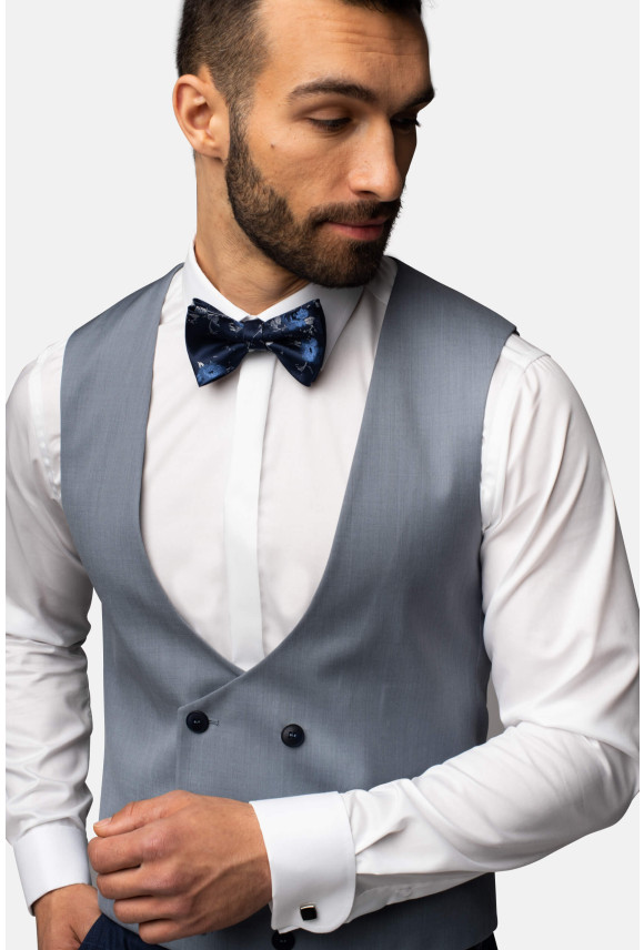 KAMIZELKA CAMBRE SLIM FIT SZARA