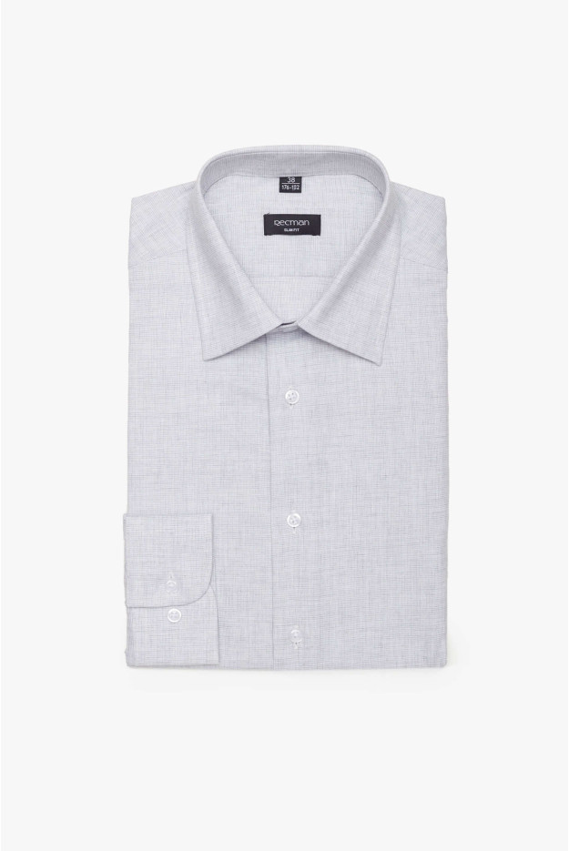 KOSZULA CORSINI 3094D DŁUGI RĘKAW SLIM FIT SZARA