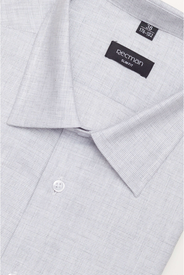 KOSZULA CORSINI 3094D DŁUGI RĘKAW SLIM FIT SZARA