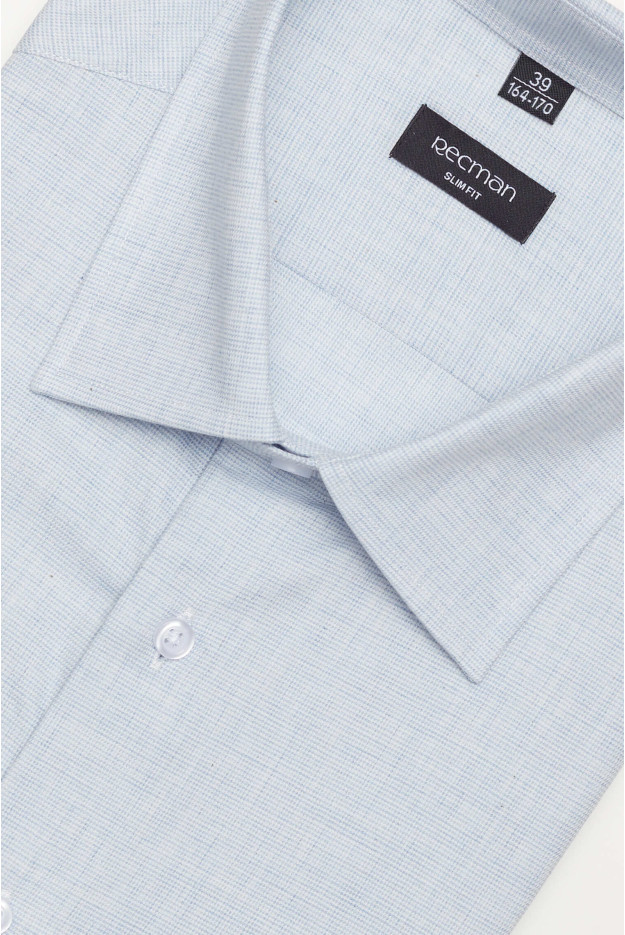 KOSZULA CORSINI 3095D DŁUGI RĘKAW SLIM FIT NIEBIESKA