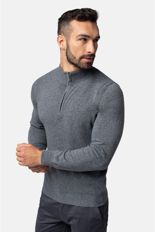 SWETER CASTILLO TROYER/TYPU TROYER SZARY