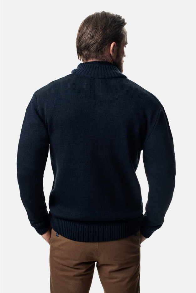 SWETER VINCENT ROZPINANY GRANATOWY