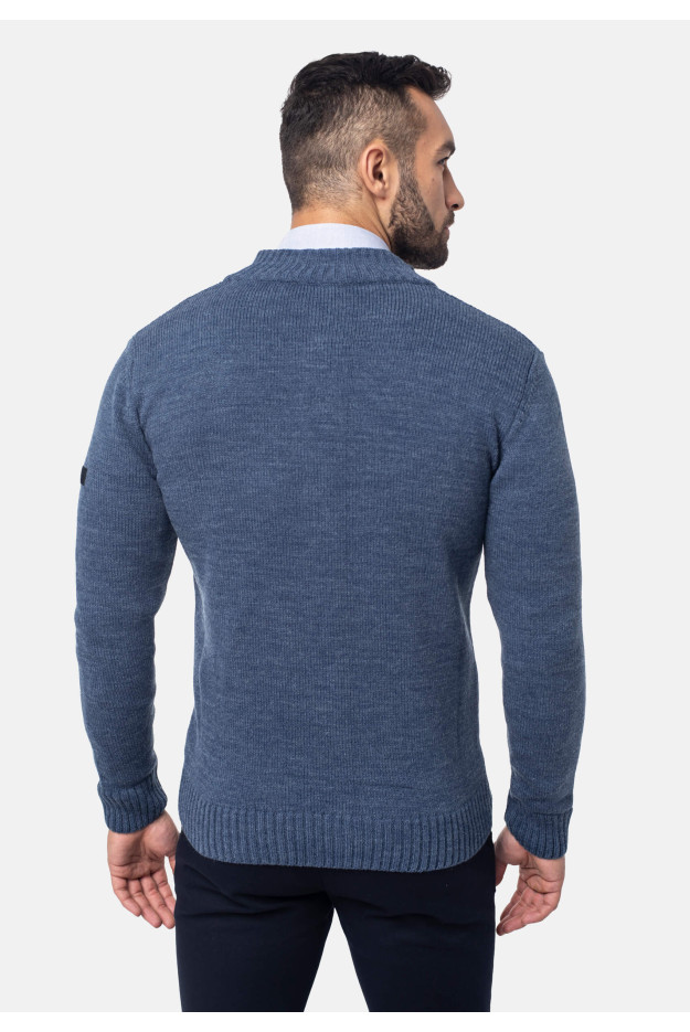 SWETER VINCENT ROZPINANY NIEBIESKI