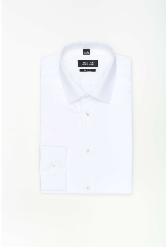 KOSZULA VERSONE 3517 DŁUGI RĘKAW SLIM FIT BIAŁA