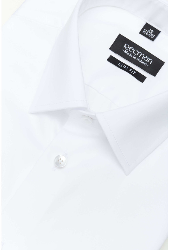KOSZULA VERSONE 3517 DŁUGI RĘKAW SLIM FIT BIAŁA