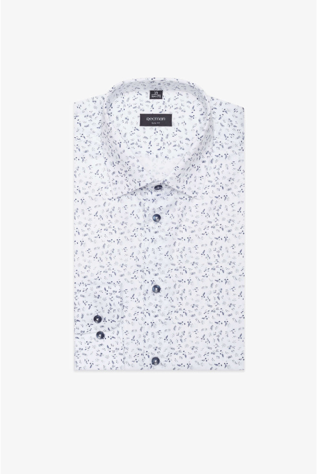 KOSZULA COLINE 3110T DŁUGI RĘKAW SLIM FIT BIAŁA