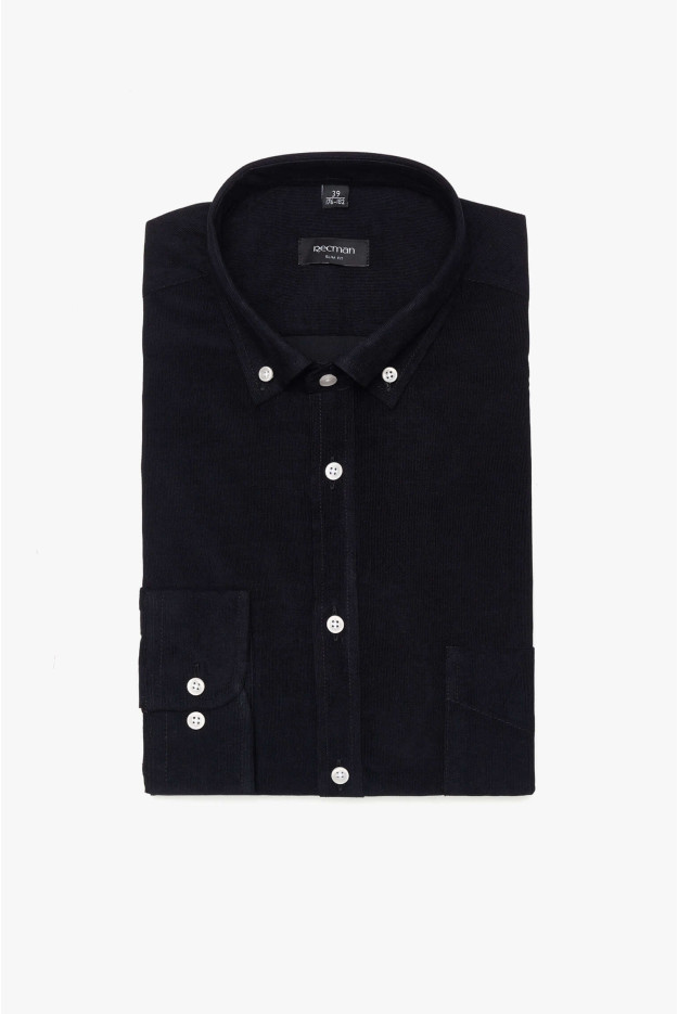 KOSZULA FORMENTO 3125 DŁUGI RĘKAW SLIM FIT CZARNA