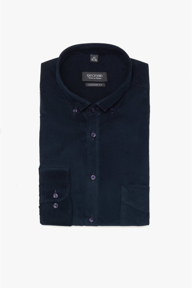 KOSZULA FORMENTO 3126 DŁUGI RĘKAW CUSTOM FIT GRANATOWA