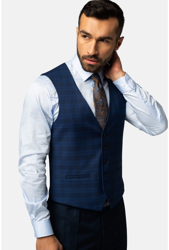 KAMIZELKA BOSCO SLIM FIT GRANATOWA