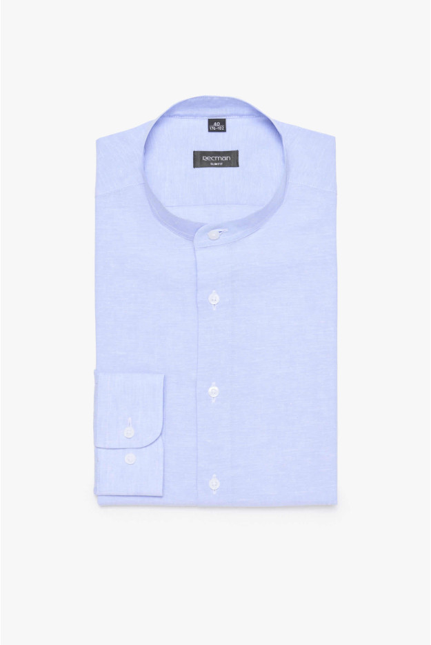 KOSZULA FORMENTO 3157D DŁUGI RĘKAW SLIM FIT BŁĘKITNA
