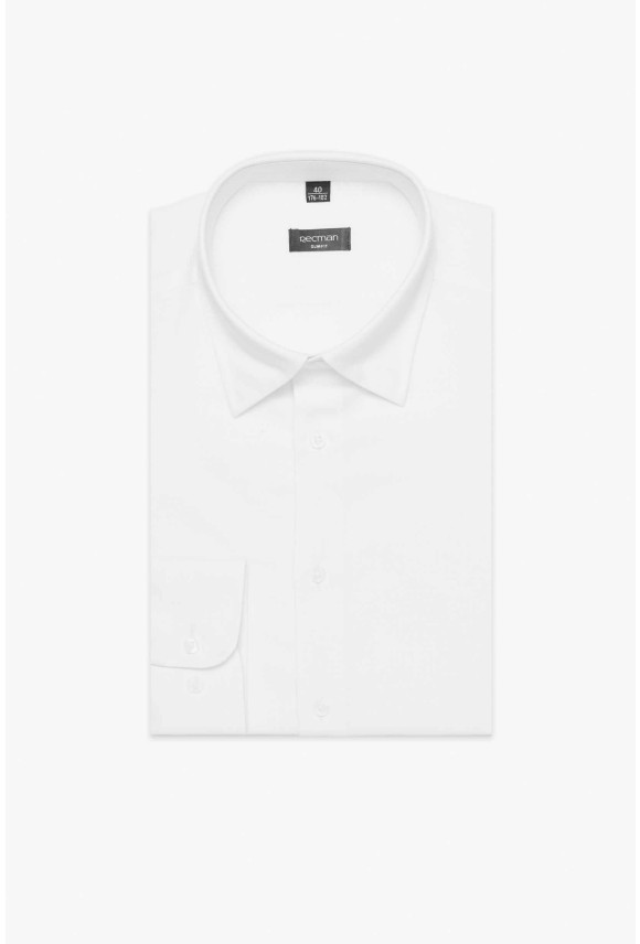 KOSZULA FORMENTO 3158D DŁUGI RĘKAW SLIM FIT BIAŁA