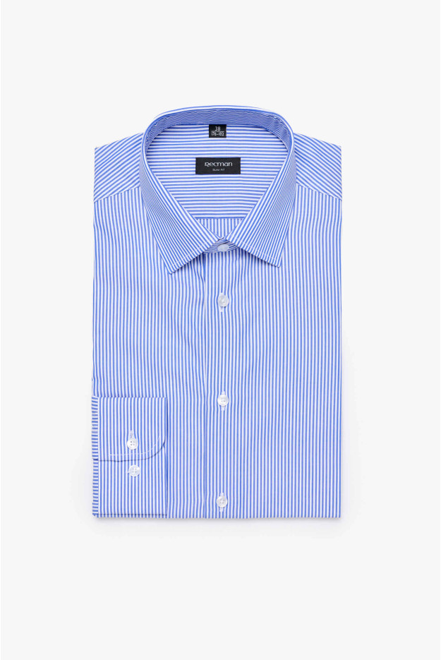 KOSZULA COFINO 3169T DŁUGI RĘKAW SLIM FIT GRANATOWA